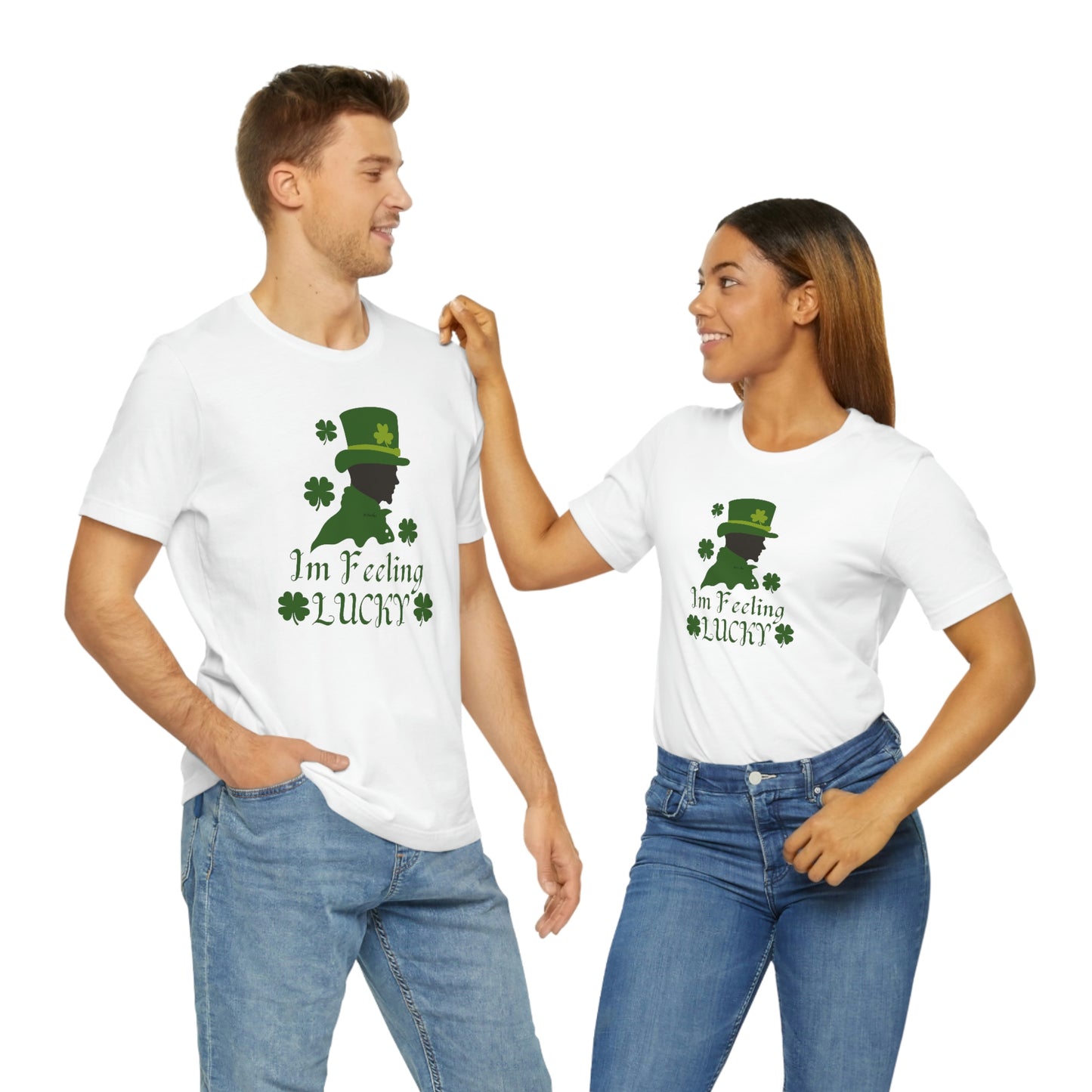 I'm Feeling Lucky St Patricks T-Shirt Company | EDGY T-Shirt| Funny St Patricks Day Irish unisex Jersey Short Sleeve Tee