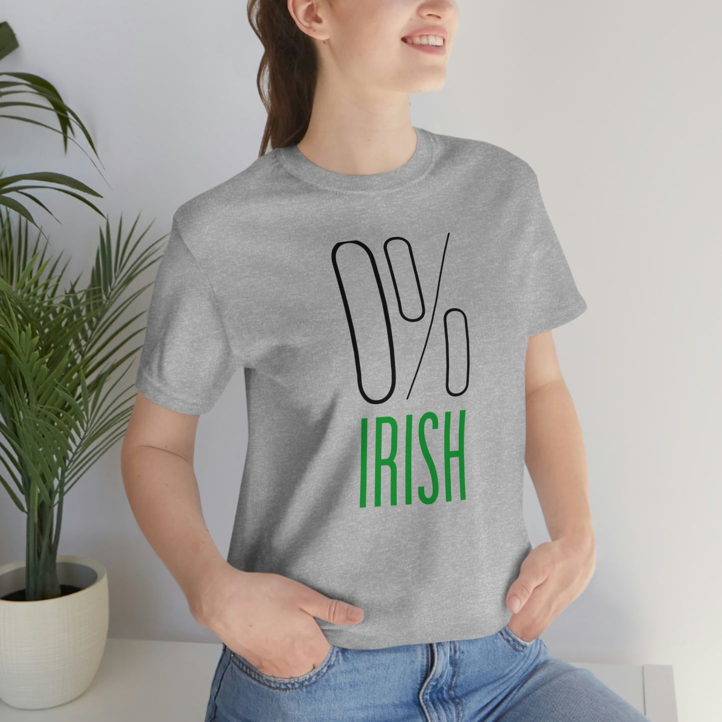 Zero Percent Irish T-Shirt | EDGY T-Shirt Company | Funny Unisex Jersey Short Sleeve Tee